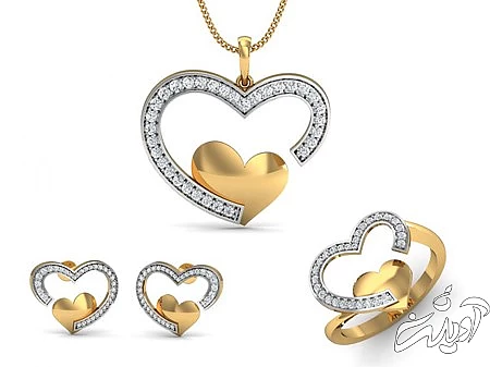 طرح های جدید نیم ست, طراحی نیم ست جواهر